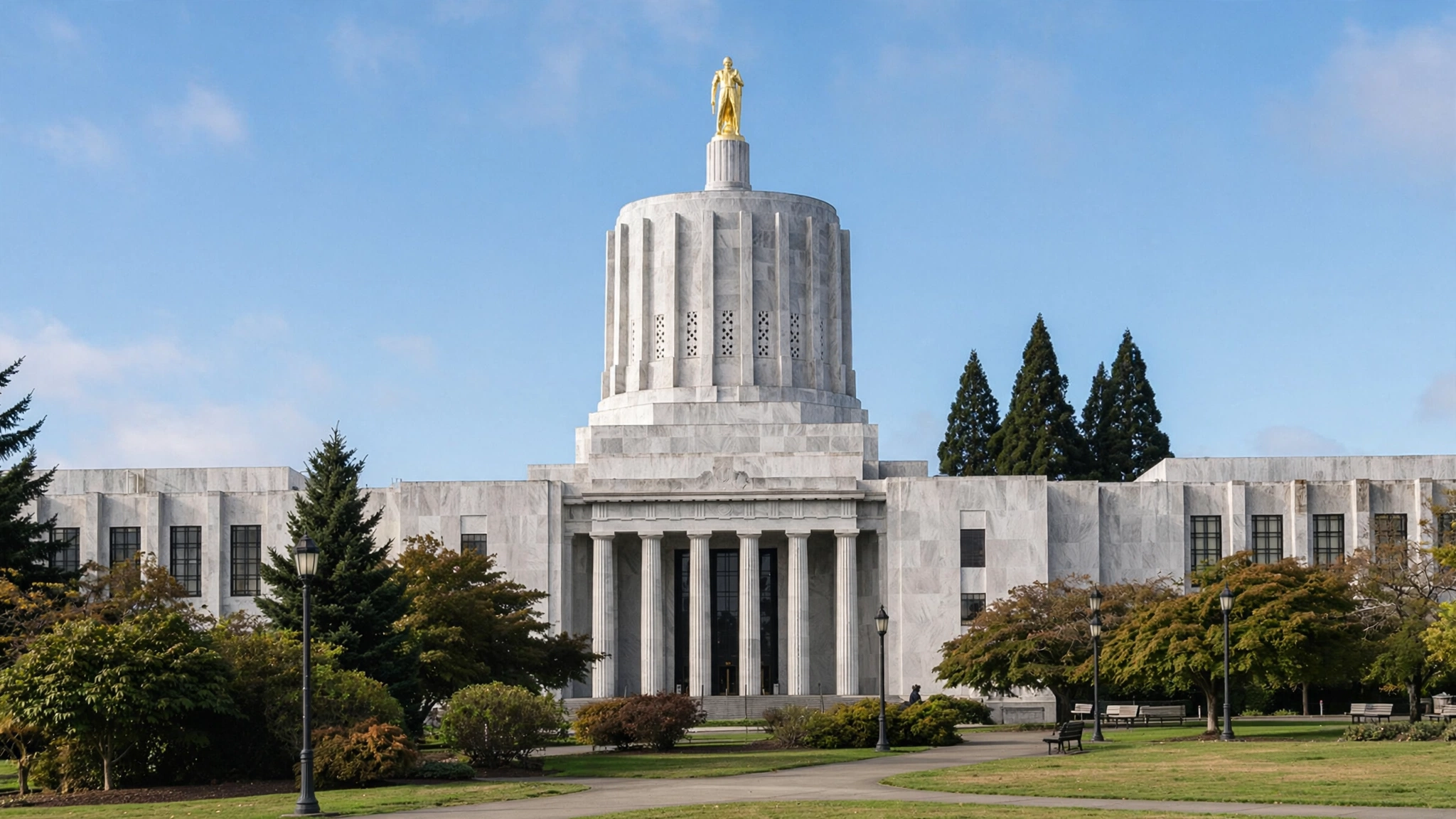 The Oregon State Capitol building in Salem, Oregon