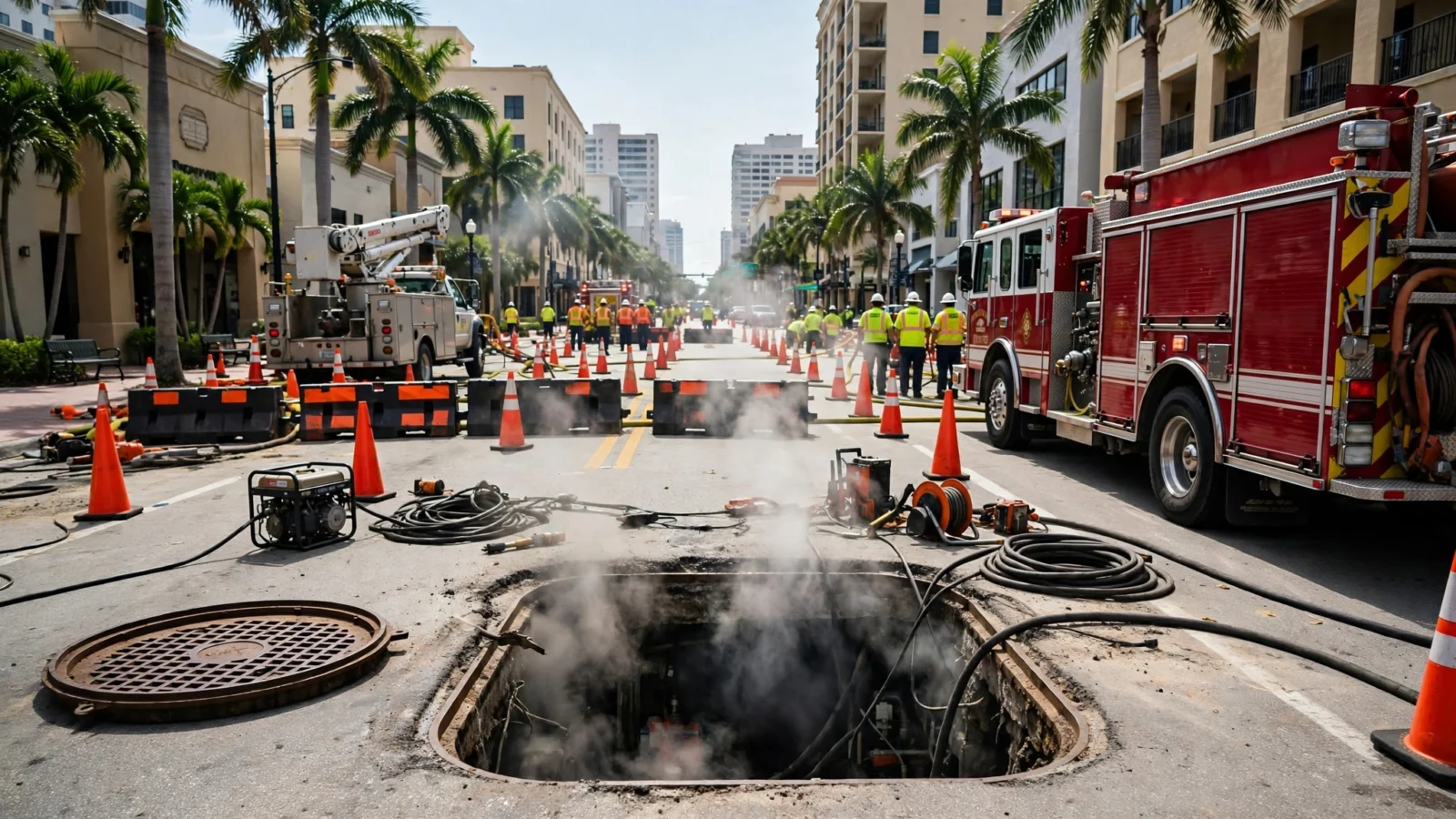 Tallahassee restores power after underground electrical fire downtown