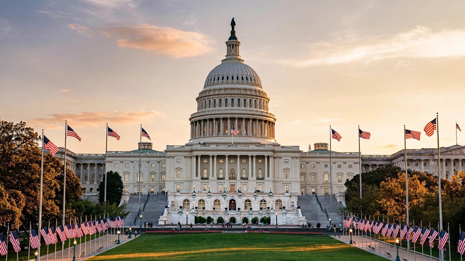 United States Capitol at golden hour