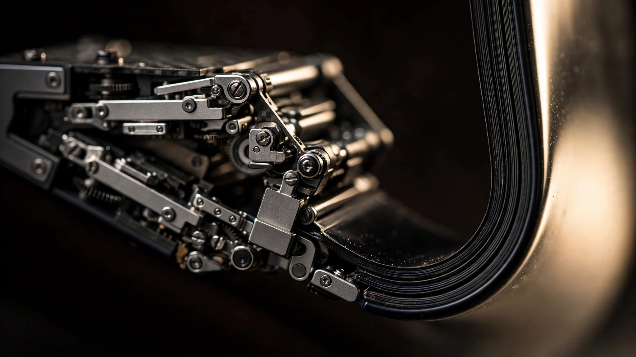 A macro view of a foldable smartphone hinge mechanism. Supply of the iPhone Duo is expected to stay tight, with production reportedly below 10 million units.
